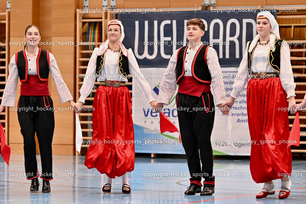 Carinthia Flamengo Futsal Club vs. FC Ljuti Krajisnici | Volkstanzgruppe Kid Divanhana, Carinthia Flamengo Futsal Club vs. FC Ljuti Krajisnici, Carinthia Flamengo Fusal Club vs. FC Ljuti Krajisnici am 12.10.2025 in Klagenfurt (Ballspielhalle Viktring), Austria, (Photo by Bernd Stefan)