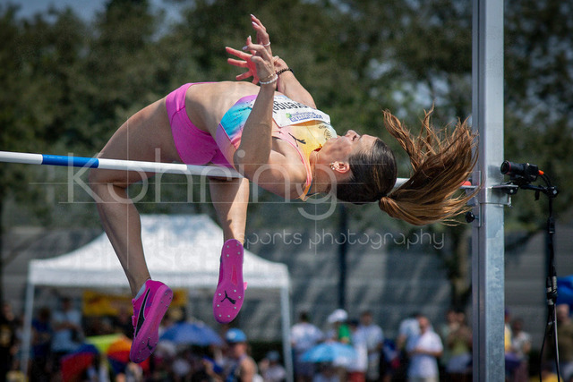 Multisport Event; Ratingen, 27.06.2026 | RATINGEN, GERMANY - JUNE 27, 2026 : Sandrina Sprengel (GER / Germany) competing in the heptathlon’s high jump during the Multisport Event at Stadion Ratingen on June 27, 2026 in Ratingen, Germany.