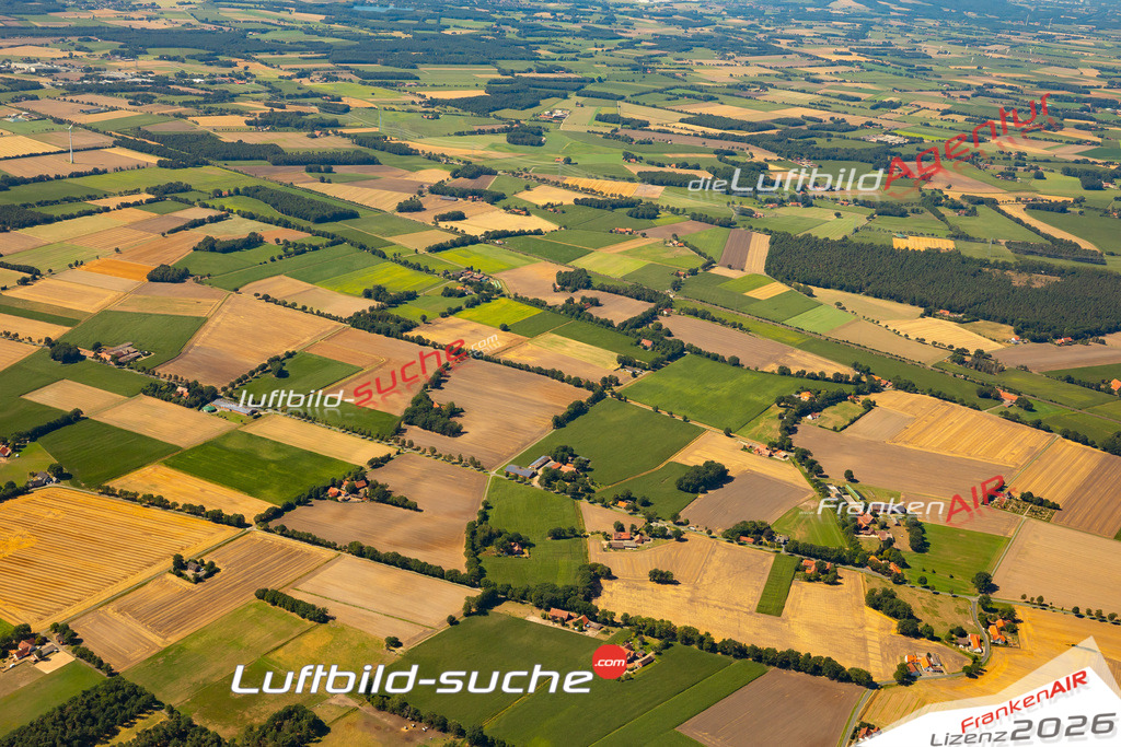 Die Luftaufnahme Drohne - Stemwede wurde 2022 vom Flugzeug aus (keine Drohne) erstellt. Hohe Auflösung -für große Poster und Wandbilder geeignet - Garantiert!