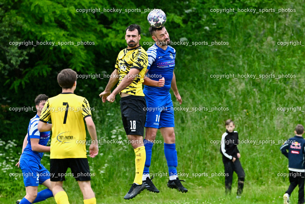 SV Wernberg vs. FC Faakersee | #7 Felix Michael Bachlechner FC Faakersee, #18 Andreas Unterguggenberger FC Faakersee, #16 Igor Lovric SV Wernberg, SV Wernberg vs. FC Faakersee, SV Wernberg vs. FC Faakersee am 01.06.2024 in Wernberg (Sportplatz Wernberg), Austria, (Photo by Bernd Stefan)