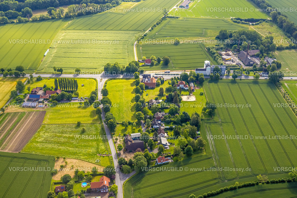 Hamm220602092 | Luftbild, Wohnsiedlung Kumper Landstraße Ecke Werler Straße, Rhynern, Hamm, Ruhrgebiet, Nordrhein-Westfalen, Deutschland