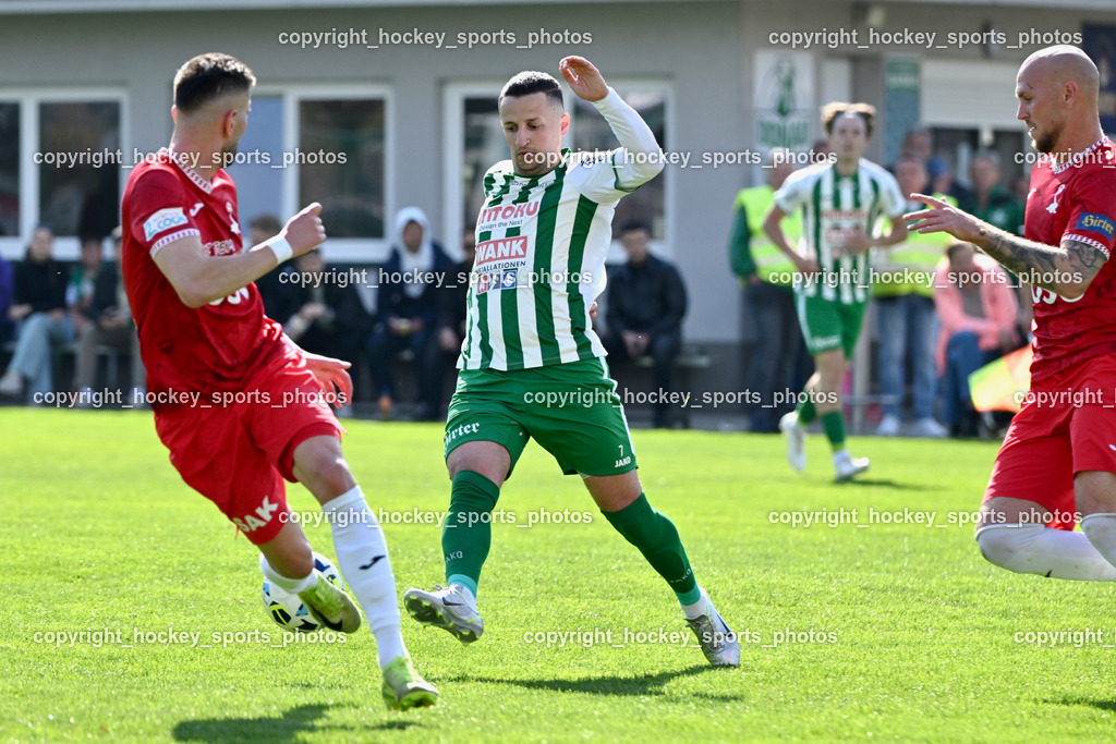 SV Donau Klagenfurt vs. SAK | #7 Enes Brdjanovic SV Donau,  #21 Zan Benedicic SAK, SV Donau Klagenfurt vs. SAK, SV Donau Klagenfurt vs. SAK am 11.04.2026 in Klagenfurt (Sportplat Donau ), Austria, (Photo by Bernd Stefan)