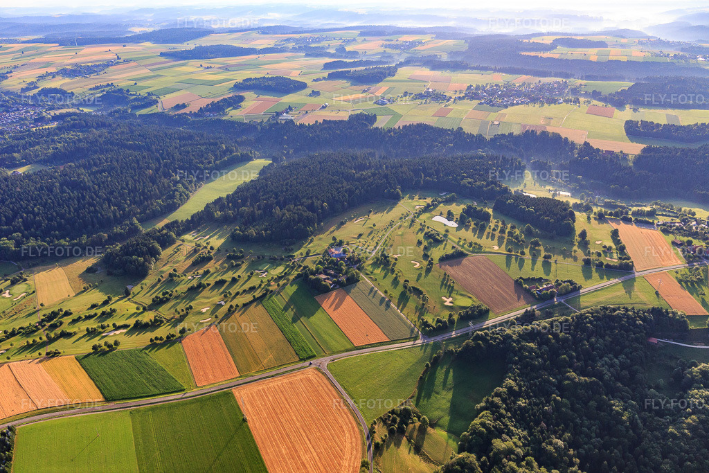 Luftbild: Golfplatz des Golf- und Landclub Haghof e.V. im Ortsteil Breitenfürst in Welzheim im Bundesland Baden-Württemberg in Deutschland. Foto: IMG_101566.jpg vom 08.07.2017 durch Werner Riehm/FLY-FOTO.deWWW.GLC-HAGHOF.DE
