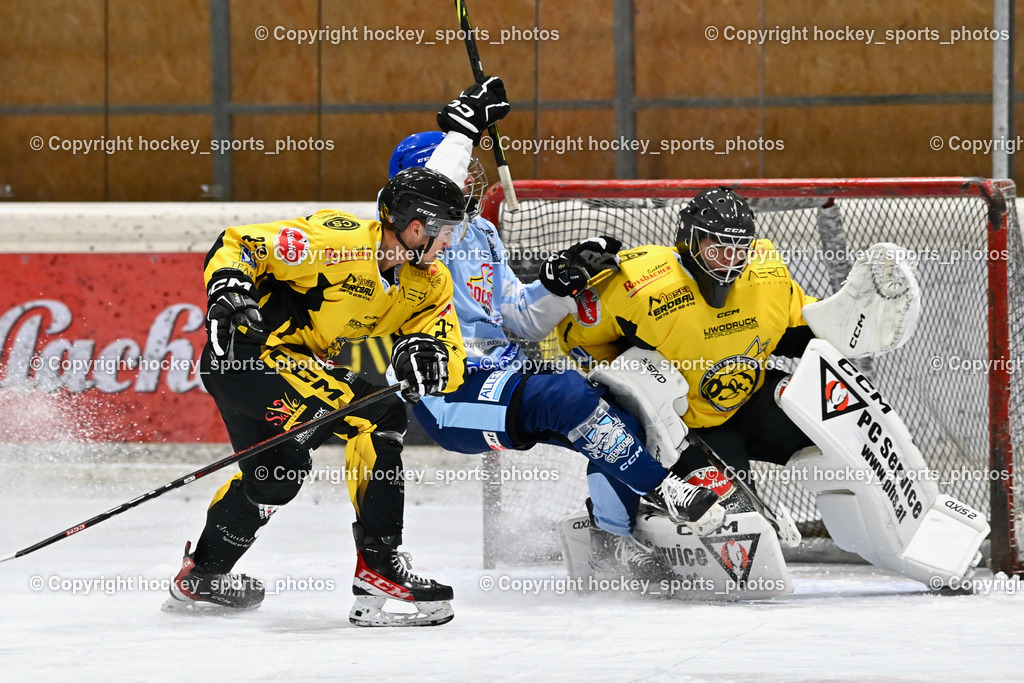EC Spittal Hornets vs. ESC Steindorf 28.10.2023 | #27 Moser Daniel, #69 Kreuzer Philipp, #1 Zauchner Rene