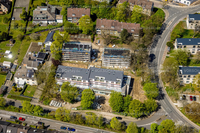 Hattingen230406704 | Luftbild, Baustelle und Neubau an Märkische Straße Ecke Isenbergstraße, Niederwenigern, Hattingen, Ruhrgebiet, Nordrhein-Westfalen, Deutschland
