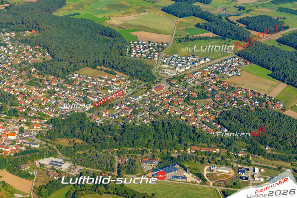 Das Luftbild zeigt : Petersgmünd Georgensgmünd - Die Luftaufnahme wurde 2024 vom UL-Flugzeug aus erstellt ( keine Drohne ) - Hochauflösende Luftaufnahme - Für grossformatige Ausdrucke geeignet. Die Geschenkidee !Mit Lizenz und Bildrechte bestellbar