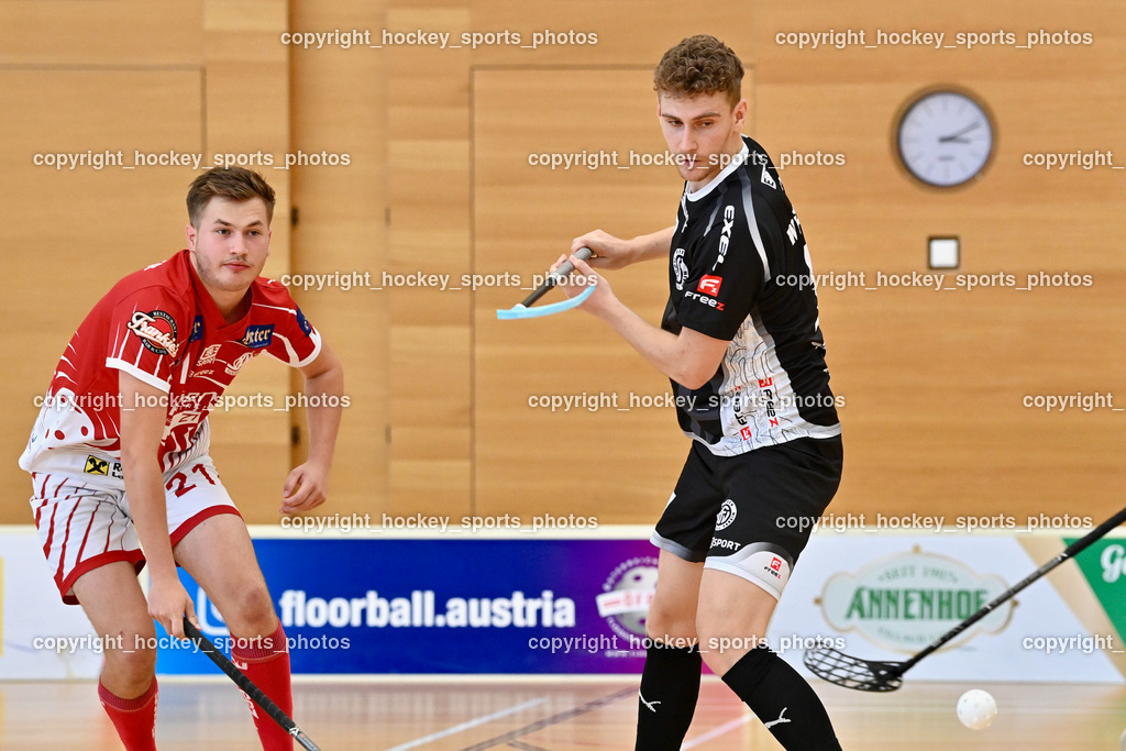 KAC Floorball vs. Wiener Floorballverein 10.9.2022 | #21 Tobias Grabner, #7 Peter Scheidl