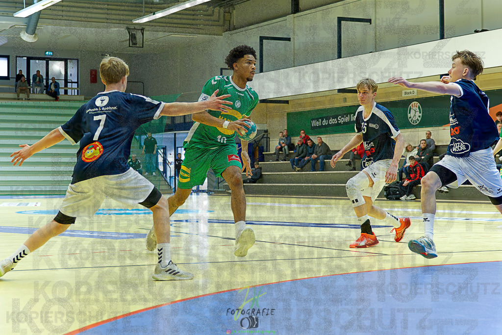 mJB Pokalrunde dt. Meisterschaft, TV Hüttenberg - TSV GWD Minden | mJB Pokalrunde dt. Meisterschaft, TV Hüttenberg - TSV GWD Minden am 15.03.2025 in Münchholzhausen (Sporthalle Münchholzhausen)Photo © 2025 - Jörg Heinrich - Realisiert mit Pictrs.com