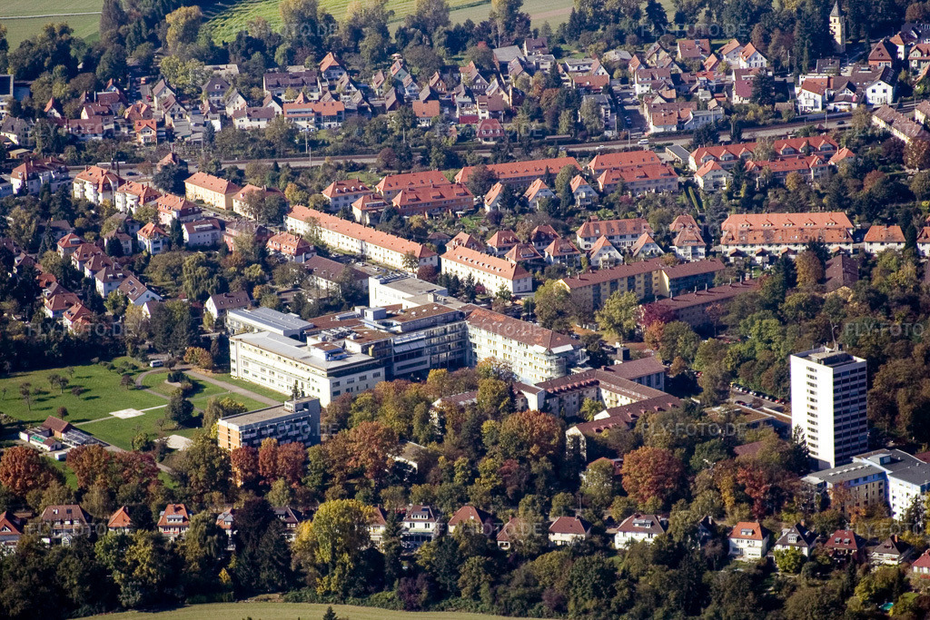 Luftbild: Diakonissen KH im Ortsteil Rüppurr in Karlsruhe im Bundesland Baden-Württemberg in Deutschland. Foto: IMG_8652.jpg vom 14.10.2007 durch Werner Riehm/FLY-FOTO.de