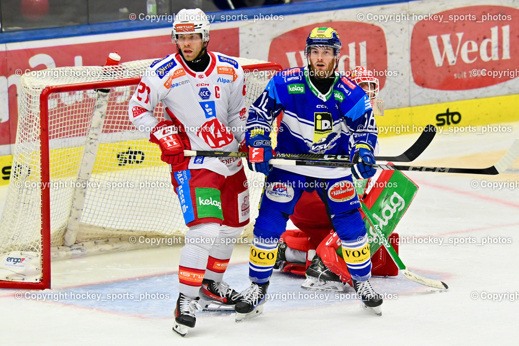 EC IDM Wärmepumpen VSV vs. EC KAC  | #27 Hundertpfund Thomas EC KAC, #16 HANCOCK Kevin EC VSV, #32 Dahm Sebastian EC KAC, EC IDM Wärmepumpen VSV vs. EC KAC , EC IDM Wärmepumpen VSV vs. EC KAC  am 27.10.2024 in Villach (Stadthalle Villach), Austria, (Photo by Bernd Stefan)