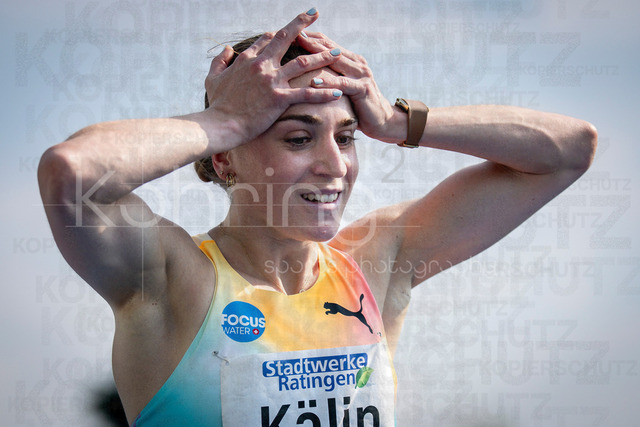Multisport Event; Ratingen, 27.06.2026 | RATINGEN, GERMANY - JUNE 27, 2026 : Annik Kälin (SUI / Switzerland) reacts during the heptathlon’s 200m Multisport Event at Stadion Ratingen on June 27, 2026 in Ratingen, Germany.