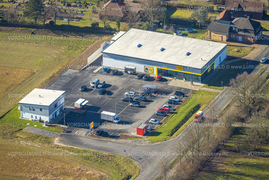 Nordkirchen230206002Capelle | Luftbild, Netto Supermarkt, Capelle, Nordkirchen, Münsterland, Nordrhein-Westfalen, Deutschland