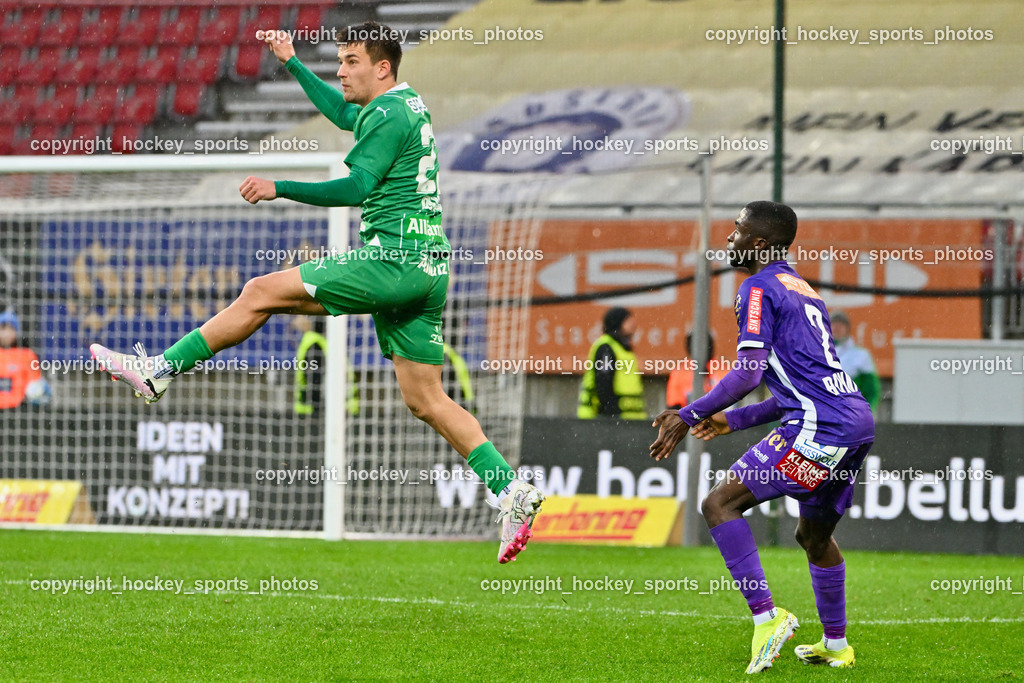 Austria Klagenfurt vs. SK Rapid 10.3.2024 | #23 Jonas Auer, #2 Solomon Bonnah
