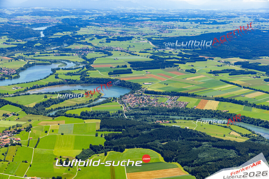 Die Luftaufnahme Epfach - Denklingen wurde 2022 vom Flugzeug aus (keine Drohne) erstellt. Hohe Auflösung -für große Poster und Wandbilder geeignet - Garantiert!