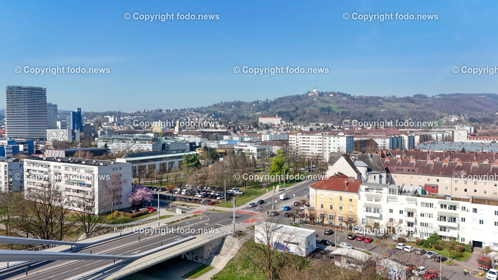 Linzer Stadtbahn_ Nahverkehrsknoten Urfahr Ost_ 20.03.2024-6 | 20.03.2024, Linz, AUT, Urfahr, im Bild Linzer Stadtbahn, Nahverkehrsknoten Urfahr Ost, Drohne
