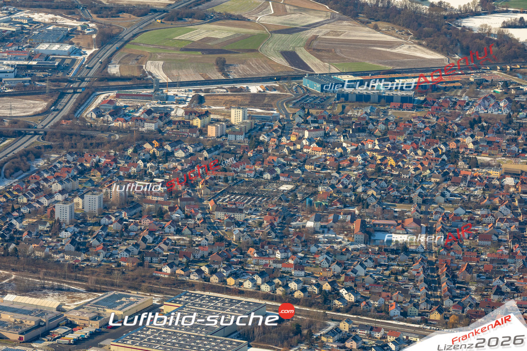 Das Luftbild der Stadt Hallstadt wurde 2019 vom Flugzeug heraus erstellt (keine Drohne) Aufnahmehöhe ca.400 Meter- hohe Auflösung- beste Druck-Qualität garantiert!