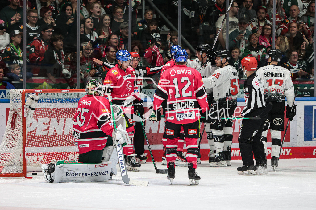 Augsburger Panther - Koelner Haie  | Kein TOR - Der Schiedsrichter gibt einen Treffer der Haie nicht