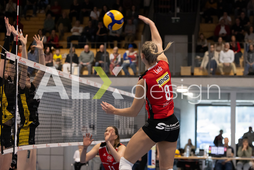 Volleyball I Frauen I Saison 2025-2026 I Volleyball NLA | Women I 1/4 Finals I  BIWI VFM - VC Kanti Schaffhausen I 01.03.2026 | 8 Lina-Marie Lieb (DE) (VC Kanti Schaffhausen) – Aussen - Realisiert mit Pictrs.com