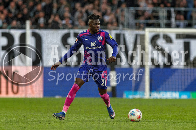 19.04.2026, GER, Fussball, Herren, 1. BL, Saison 2025/2026, Borussia Mönchengladbach - 1. FSV Mainz 05 | Danny Da Costa (Mainz) in Aktion am Ball, Einzelaktion 