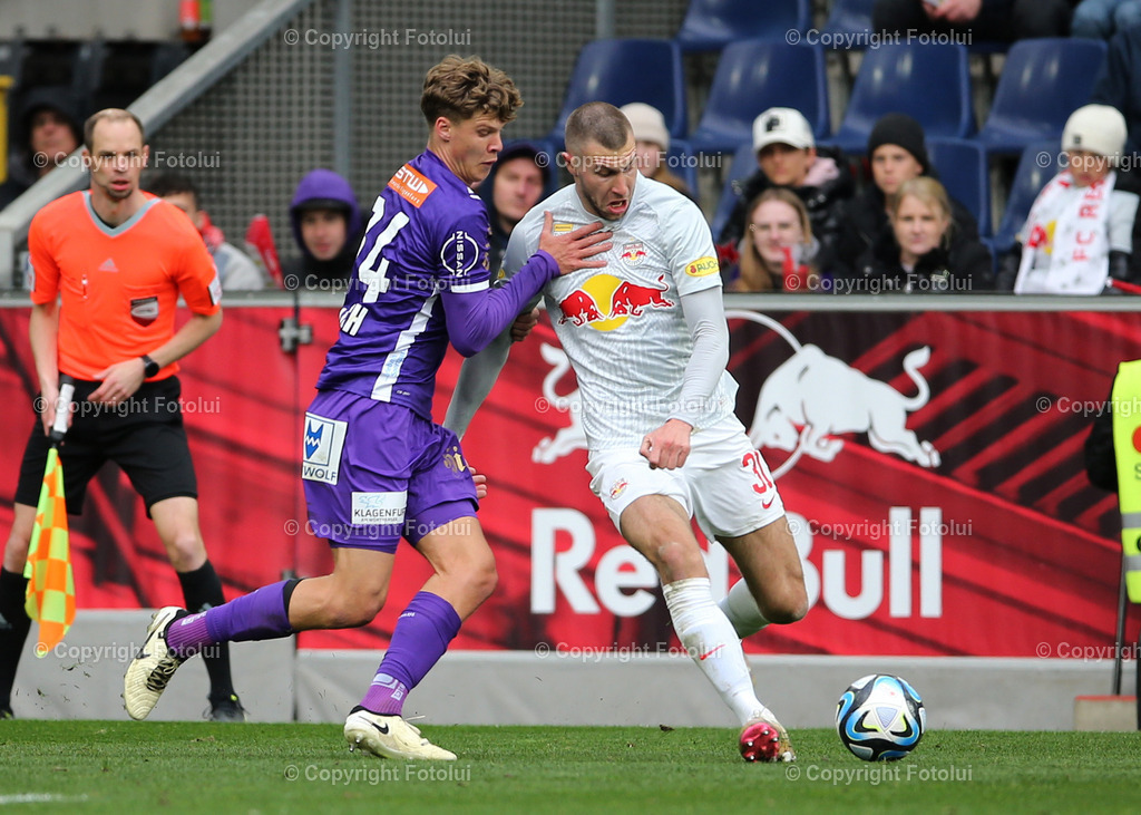 A_LUI_21042024_33 | SPORT,FUSSBALL.ADMIRAL BUNDESLIGA RED BULL SALZBURG-AUSTRIA KLAGENFURT. 21.04.2024 IM BILD: STRAHINJA PAVLOVIC (SALZBURG) UNDJANNIK ROBATSCH  (KLAGENFURT) FOTO.FOTOLUI/MW