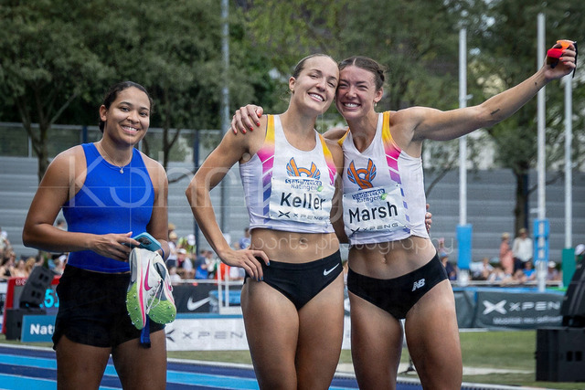 Multisport Event; Ratingen, 28.06.2026 | RATINGEN, GERMANY - JUNE 28, 2026 :  Briana Stephenson (NZL / New Zealand), Lexie Keller (USA / United States) and Erin Marsh (USA / United States) during the Multisport Event at Stadion Ratingen on June 28, 2026 in Ratingen, Germany.
