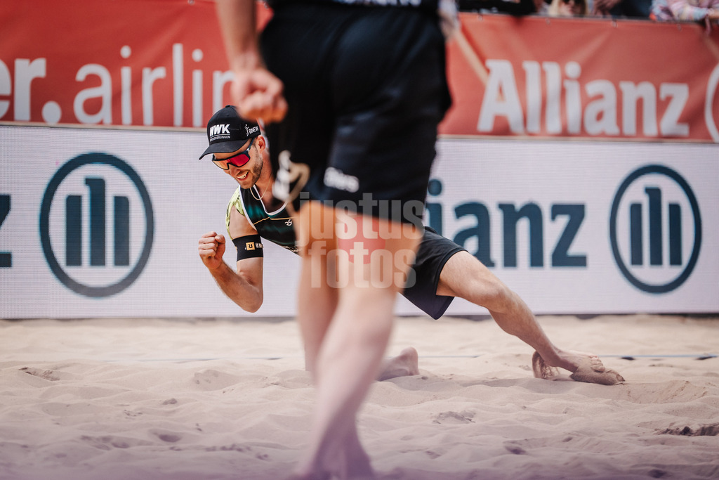 Beachvolleyball | Männer | Allianz German Beach Tour 2025 | Tourstop Düsseldorf | 18.05.2025 | Clemens Wickler jubelt
