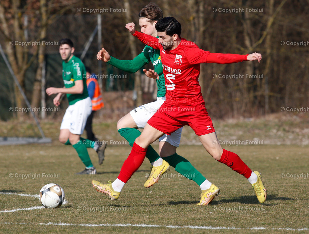 A_LUI_04032023_04 | SPORT,FUSSBALL LT1 OOE LIGA 2023 ASKOE OEDT-SC LUGSTEIN CABS FRIEDBURG 04.03.2023 IM BILD:BUENYAMIN KARATAS  (OEDT) UND LEONARD JIGALOV (FRIEDBURG) FOTO:FOTOLUI
