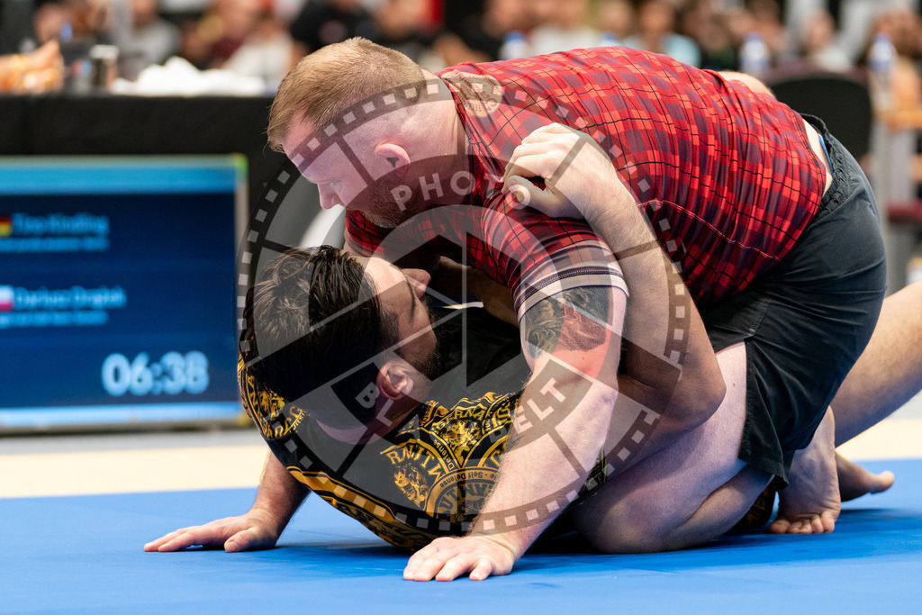 20230916PBB3018 | Fighters compete during the grappling tournement ADCC Trials (European, Middle East and African Championship) in Warsaw, Poland, on September 16, 2023.