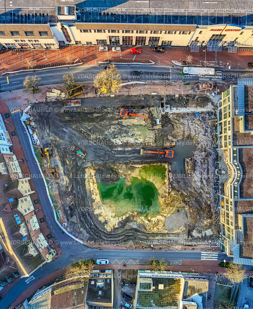 Hamm2502600051 | Luftbild, Baustelle ehemalige Ritterpassage, Inbetween, Westenwall, Brauereistraße, Mitte, Hamm, Ruhrgebiet, Nordrhein-Westfalen, Deutschland