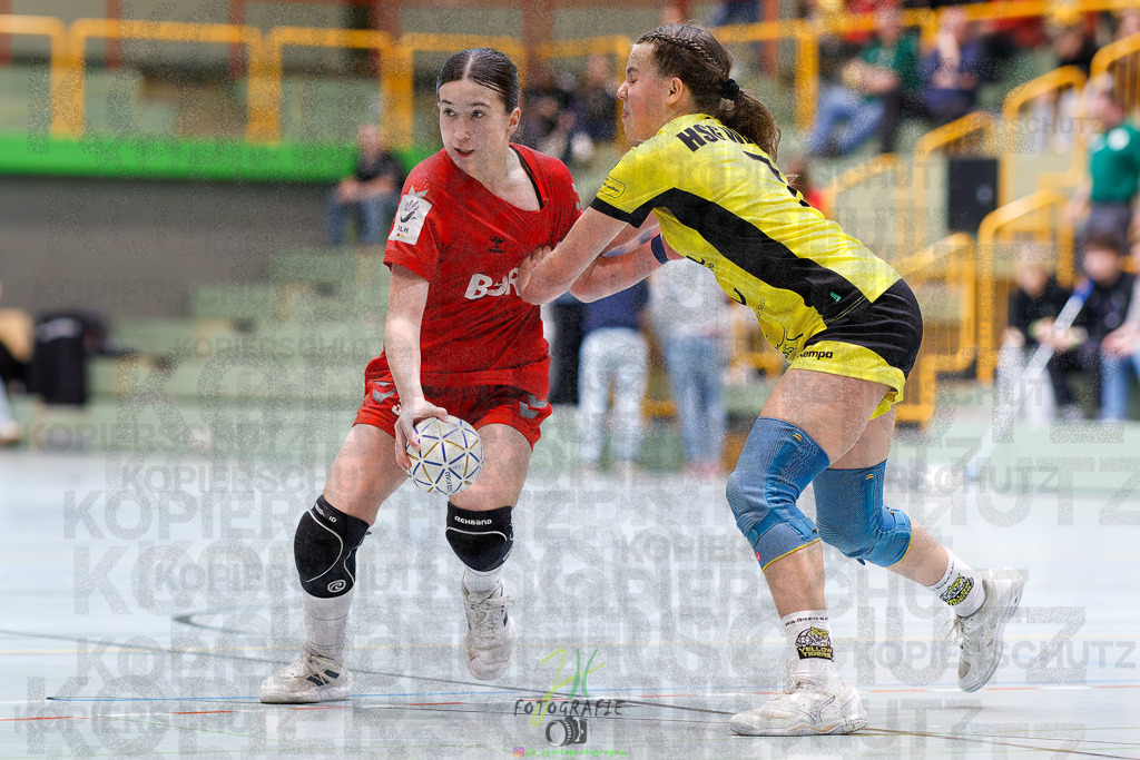 Hessenmeisterschaft wJC - Finale; HSG Kleenheim - HSG Weiterstadt/ Braunsh.Worf. | Hessenmeisterschaft wJC - Finale; HSG Kleenheim - HSG Weiterstadt/ Braunsh.Worf. am 22.03.2025 in Biedenkopf (Sporthalle Lahntalschule)Photo © 2025 - Jörg Heinrich - Realisiert mit Pictrs.com