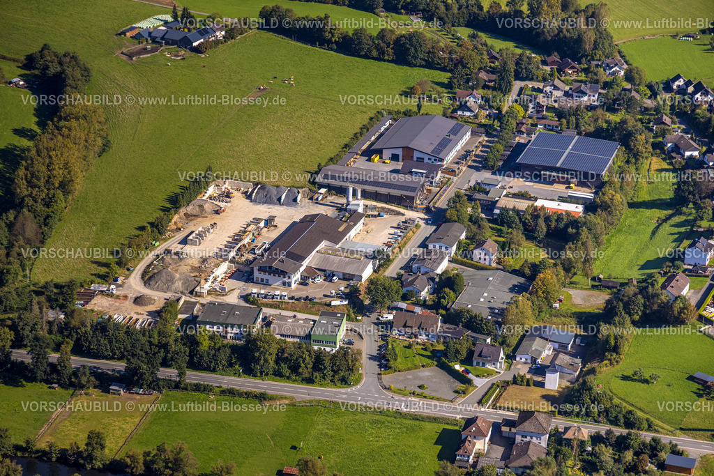Finnentrop230908383Roenkhausen | Luftbild, Gewerbegebiet Therecker Weg, Rönkhausen, Finnentrop, Sauerland, Nordrhein-Westfalen, Deutschland