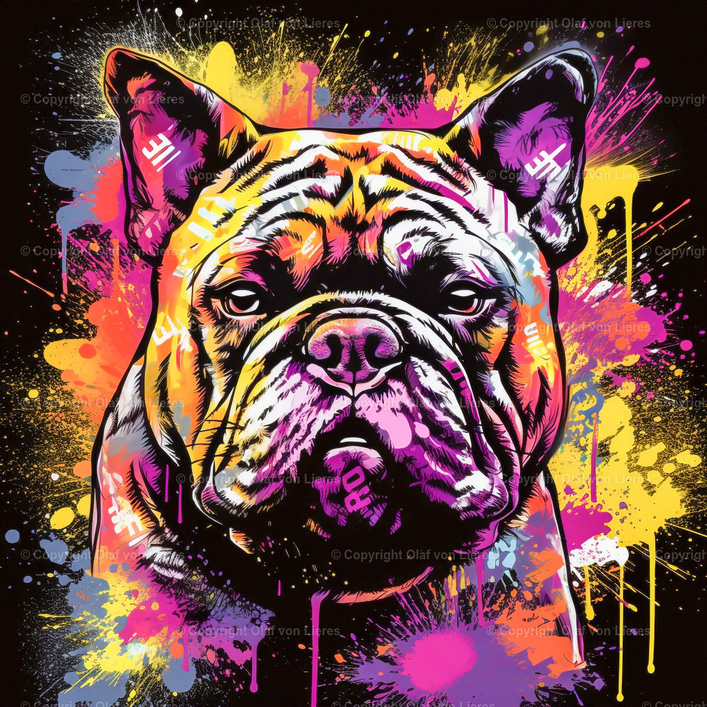 Graffiti Hund | bunter Hund