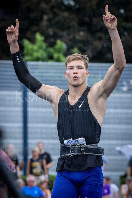 Multisport Event; Ratingen, 28.06.2026 | RATINGEN, GERMANY - JUNE 28, 2026 :  Rasmus Roosleht (EST / Estonia) competing in the javelin during the Multisport Event at Stadion Ratingen on June 28, 2026 in Ratingen, Germany.
