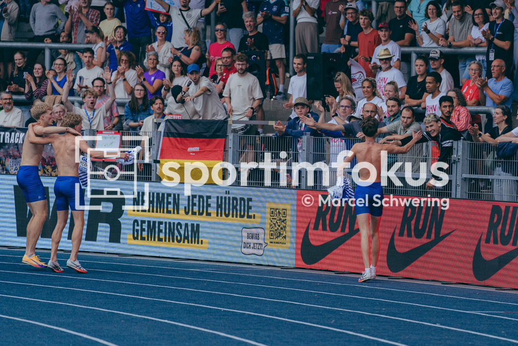 Deutsche Meisterschaften der Frauen und Männer 2026 | Lasse Block, TuS Köln rrh., 3x1000-Meter-Staffel, Deutsche Meisterschaften der Frauen und Männer 2026, Lohrheidestadion Bochum-Wattenscheid, 26.07.2026. Foto: Marcel Schwering / sportimfokus - Realisiert mit Pictrs.com
