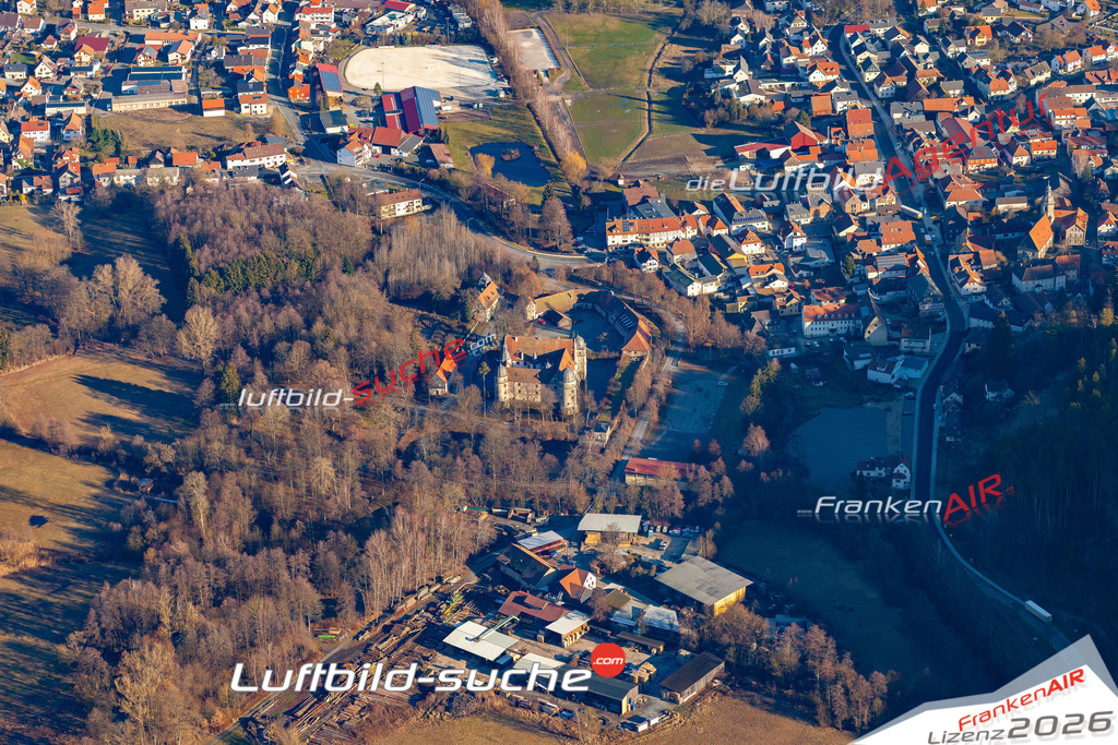 Das Luftbild der Stadt Mitwitz wurde 2019 vom Flugzeug heraus erstellt (keine Drohne) Aufnahmehöhe ca.400 Meter- hohe Auflösung- beste Druck-Qualität garantiert!