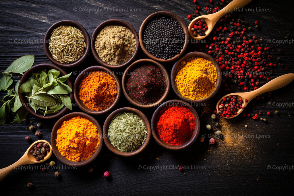 bunte Gewürze | viele Gewürze zum Kochen