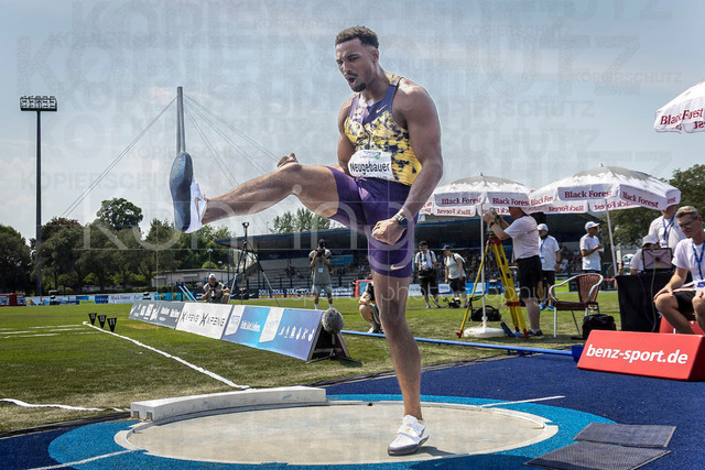 Multisport Event; Ratingen, 27.06.2026 | RATINGEN, GERMANY - JUNE 27, 2026 : Leo Neugebauer (GER / Germany) competing in the shot put during the Multisport Event at Stadion Ratingen on June 27, 2026 in Ratingen, Germany.