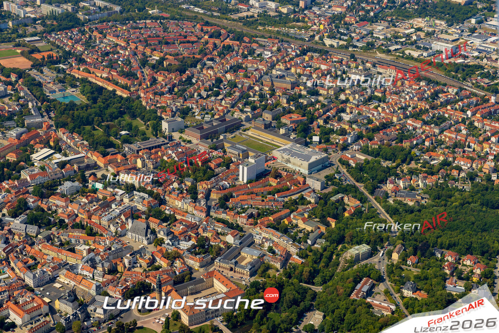Schöne Luftaufnahme als Geschenk in Stadtansicht Weimar - Die Luftbildaufnahme wurde 2025 vom UL-Flugzeug heraus erstellt ( keine Drohne ) - Hochauflösende Luftaufnahme -Nicht vergleichbar mit Google Maps oder Satelittenbilder- Die Geschenkidee !Mit Lizenz und Bildrechte bestellbar