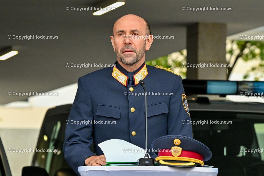 Landespolizeidirektion Ooe_ Pressekonferenz Sicherheitsbudget 2024_ 24.10.2023-6 | 24.10.2023, Landespolizeidirektion Oberoesterreich, AUT, Pressekonferenz Sicherheitsbudget 2024, im Bild Franz Ruf (Generaldirektor für die oeffentliche Sicherheit)