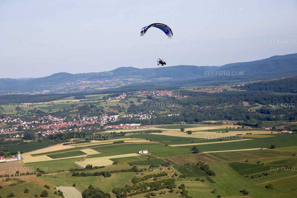 Aerial view: View of the town in Gœrsdorf in the state Bas-Rhin, France.Photo: IMG_082967.jpg taken on 06/26/2015 by Werner Riehm/FLY-FOTO.comResolution of the original: 5472 x 3648 px