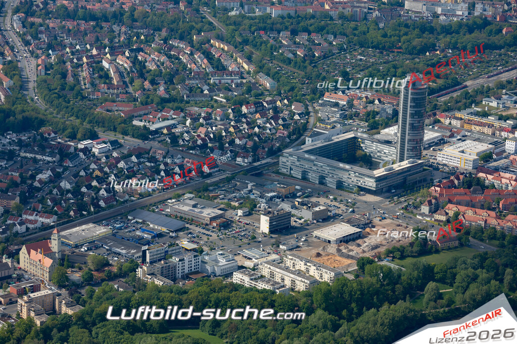aktuelles Luftbild von Ostring Nuernberg  - Luftaufnahme wurde 2019 von https://frankenair.de mittels Flugzeug (keine Drohne) erstellt.
