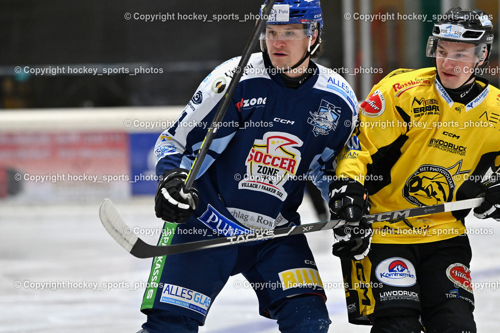 MET Photovoltaik Hornets Spittal vs. ESC Soccerzone Steindorf | #91 Kravanja Kristian ESC Steindorf, #81 Sivec Peter Paul EC Hornets Spittal, MET Photovoltaik Hornets Spittal vs. ESC Soccerzone Steindorf, MET Photovoltaik Hornets Spittal vs. ESC Soccerzone Steindorf am 28.12.2024 in Spittal an der Drau (Eissportzentrum Spittal), Austria, (Photo by Bernd Stefan)