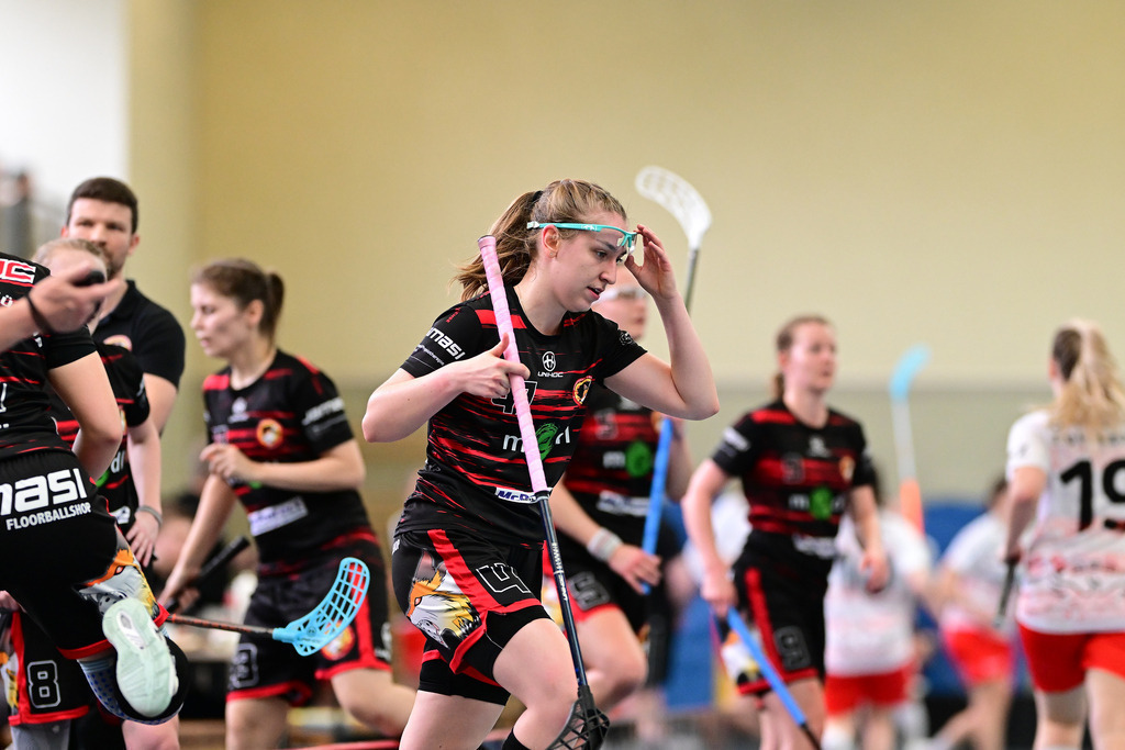 Floorball I Frauen I Saison 2023-2024 I 1. Frauen Floorball-Bundesliga I Playoffs 3. Spieltag I ETV Lady Piranhhas Hamburg - Dümptener Füchse | Der Sportfotograf. - Realisiert mit Pictrs.com