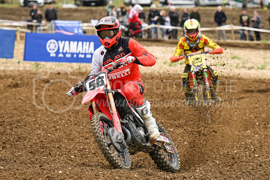 Motocross Schlatt bei Winterthur - 30. April 2023 | #56 Probst Basil aus Gretzenbach (CH) auf Honda in der Kategorie Senioren am Motocross Schlatt bei Winterthur, 30. April 2023. 
Instagram: @mx_schlatt | @mc_wila | @sam_schweiz
Bild: Sportfotografie Markus Aeschimann | www.markus-aeschimann.ch - Realisiert mit Pictrs.com