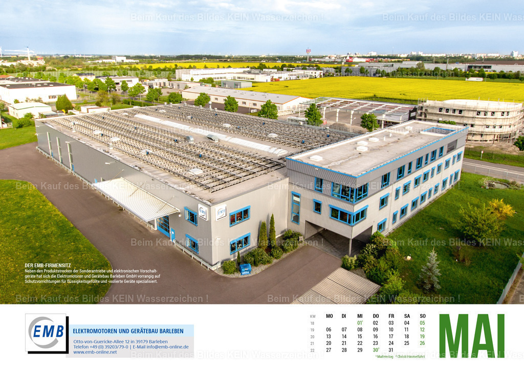 Luftbild Kalender Magdeburg Sachsen Anhalt EMB | Beispiele Firmenkalender individuell mit eigenem Logo - Realisiert mit Pictrs.com