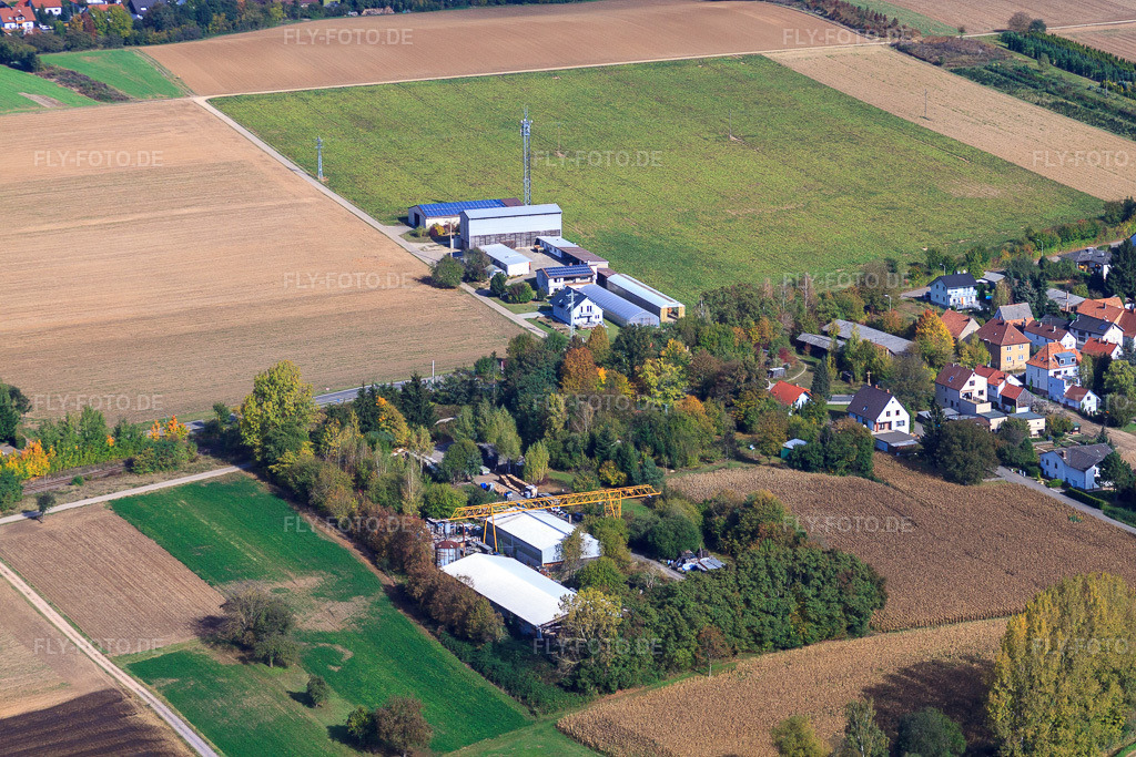 Luftbild: Weilerhof im Ortsteil Schaidt in Wörth im Bundesland Rheinland-Pfalz in Deutschland. Foto: IMG_22501.jpg vom 15.10.2009 durch Werner Riehm/FLY-FOTO.de