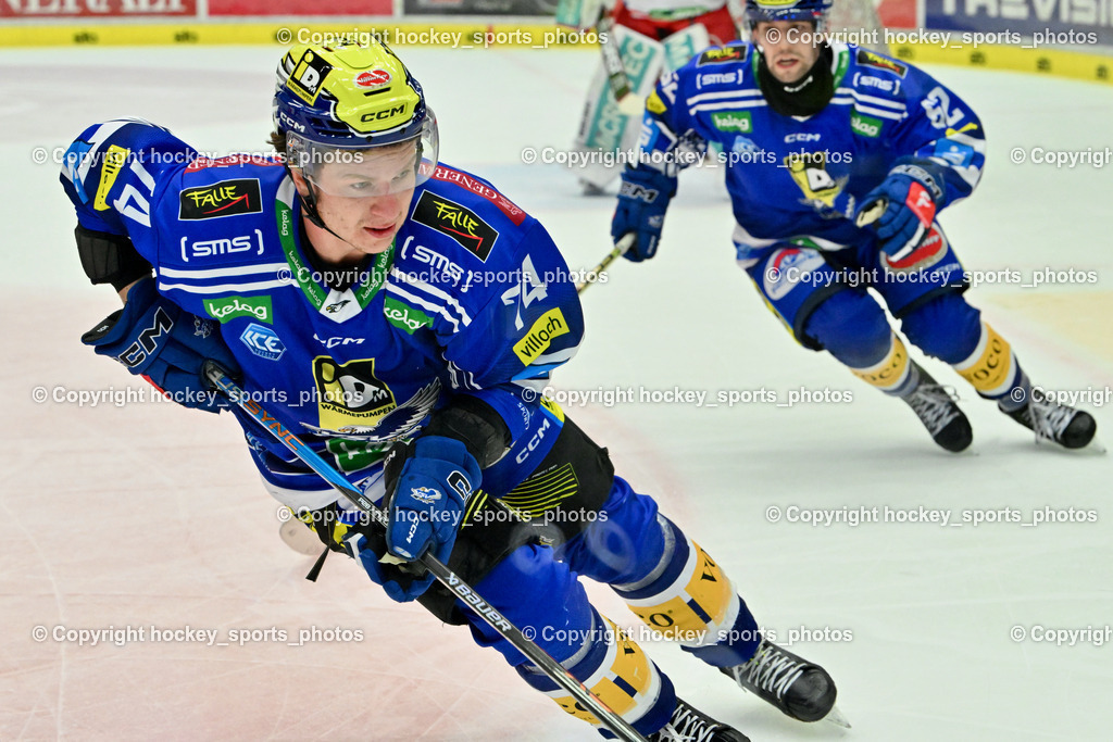 EC VSV vs. HC Bozen 16.2.2024 | #74 Golod Maxime, EC VSV vs. HC Bozen 16.2.2024, EC VSV vs. HC Bozen 16.2.2024 am 16.02.2024 in Villach (Stadthalle Villach), Austria, (Photo by Bernd Stefan)