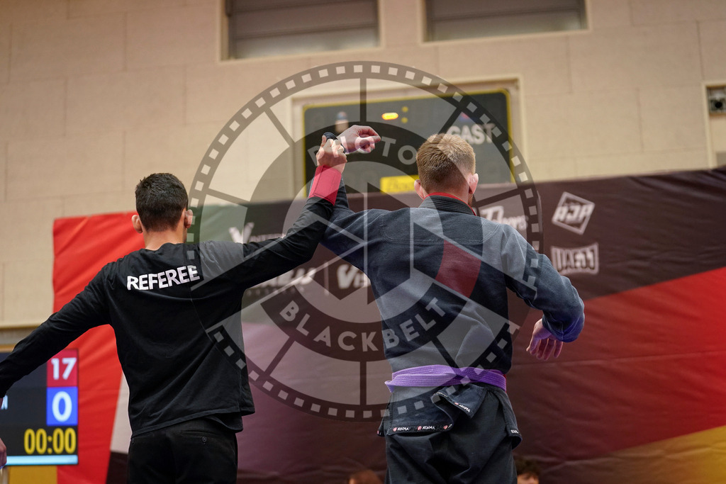 20240203PBB06815 | Fighters compete during the Brazilian Jiu-Jitsu Championship of the AJP Tour in Maintal by Frankfurt am Main, Germany, on February 2, 2024.