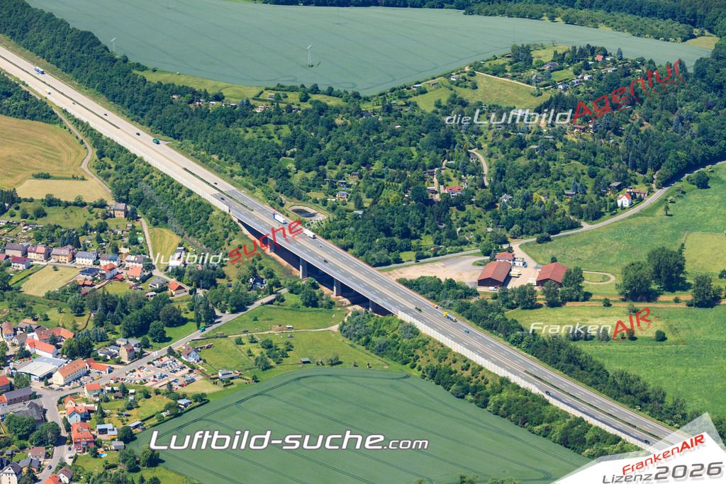Luftbild von Thieschitz Gera - Luftaufnahme wurde 2016 von https://frankenair.de mittels Flugzeug (keine Drohne) erstellt - die Geschenkidee