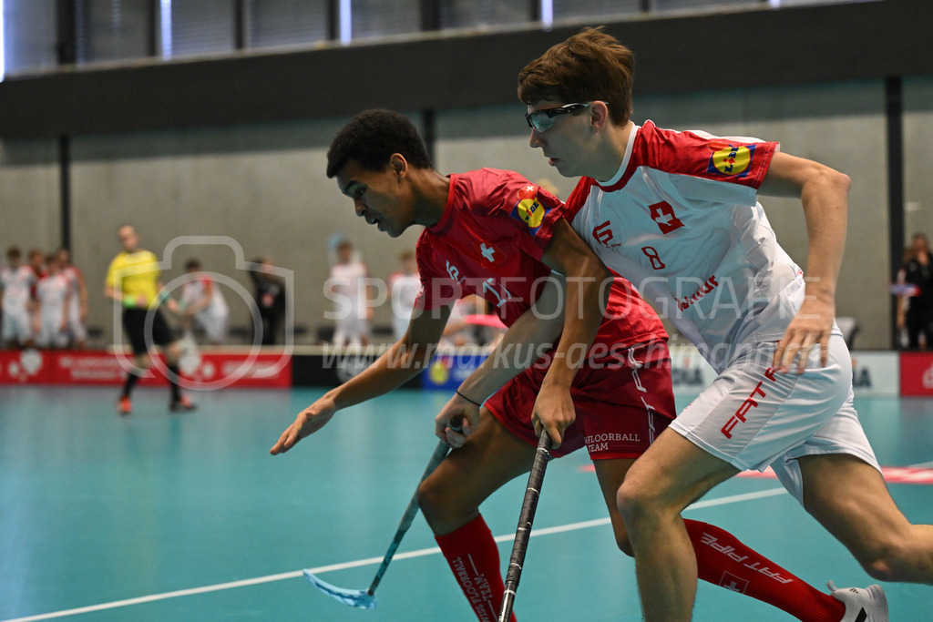 Switzerland B U19 vs Switzerland U19 - 4. February 2024 | Switzerland B U19 vs Switzerland U19
U19 Men International Matches in Switzerland
GoEasy Arena, Siggenthal Station
Switzerland forward #17 Noah Bisig against Switzerland forward #8 Damian Hocevar.
Credit: Markus Aeschimann | <a href="https://www.markus-aeschimann.ch">Sportfotografie Markus Aeschimann</a> | <a href="https://www.instagram.com/sportfotografie.aeschimann">@sportfotografie.aeschimann</a> - Realisiert mit Pictrs.com